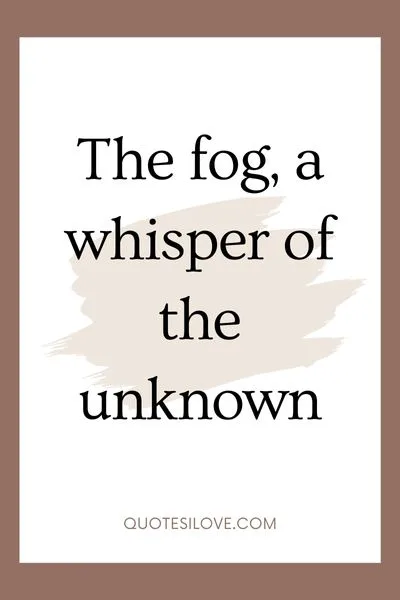 Foggy Night Quotes