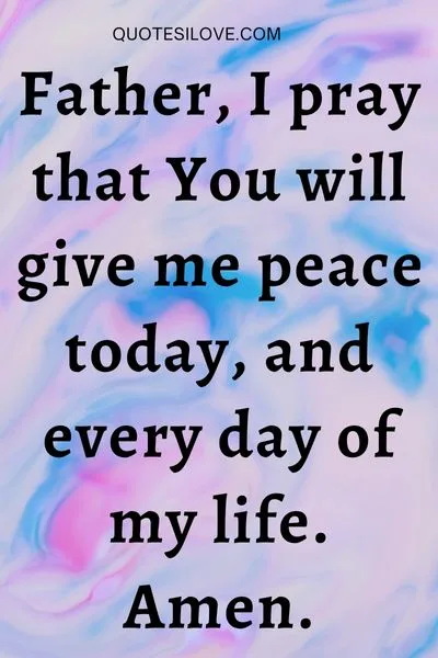 Prayer for Peace of Mind Quotes