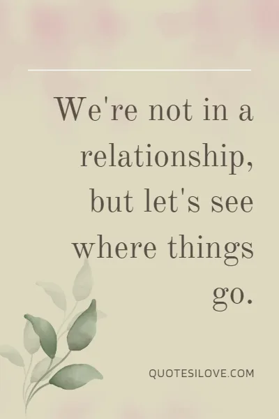 We Are Not in a Relationship Quotes We Are Not in a Relationship Quotes