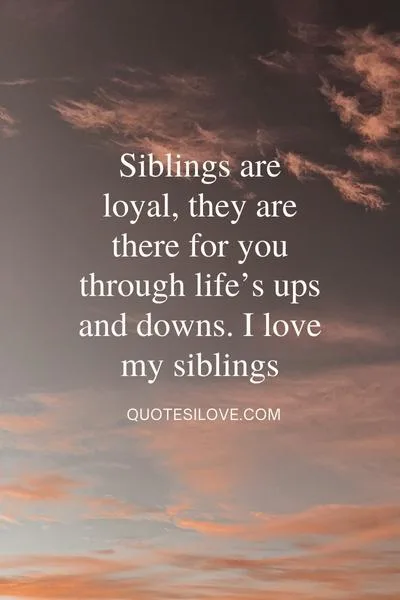 I Love My Siblings Quotes I Love My Siblings Quotes