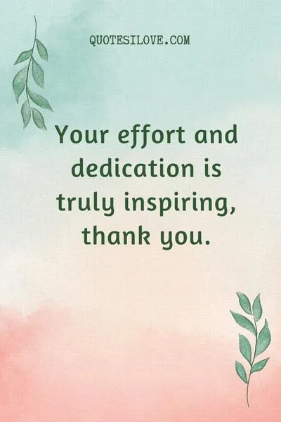 Thank You for the Effort Quotes