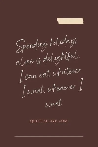Spending Holidays Alone Quotes Spending Holidays Alone Quotes