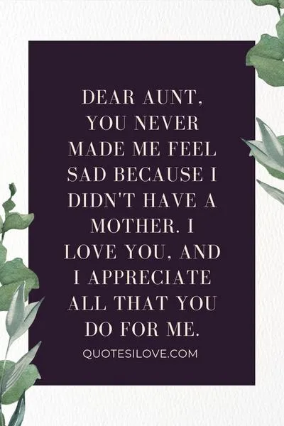 Thank You Quotes for Aunt