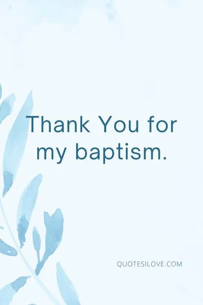Thank You Quotes for Baptism