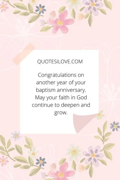 Baptism Anniversary Quotes Baptism Anniversary Quotes