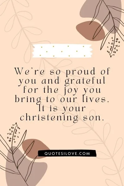Christening Quotes for Son Christening Quotes for Son