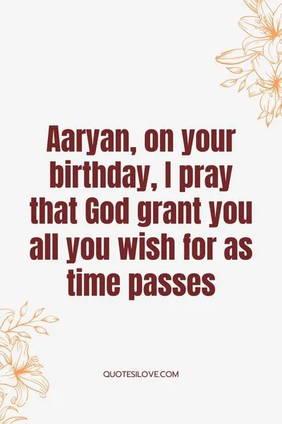 Happy Birthday Aaryan Quotes and Wishes