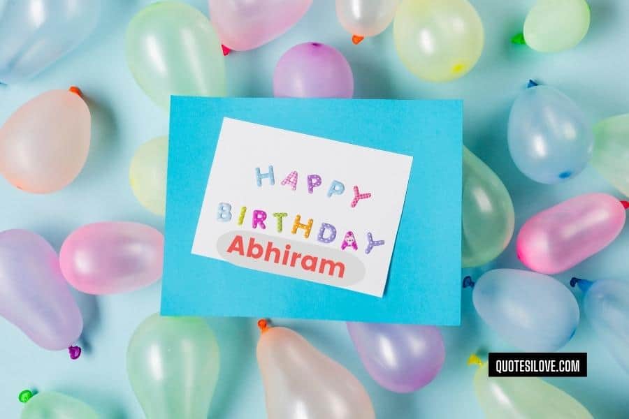 Happy Birthday Abhiram Quotes and Wishes