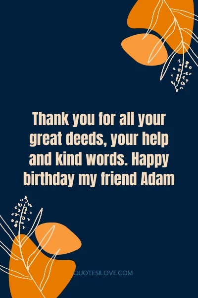 Happy Birthday Adam Quotes and Wishes