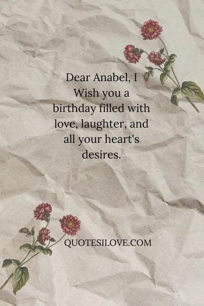 Happy Birthday Anabel Quotes and Wishes Happy Birthday Anabel Quotes and Wishes