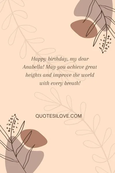 Happy Birthday Anabella Quotes and Wishes