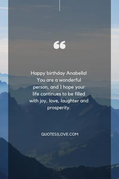 Happy Birthday Anabella Quotes and Wishes