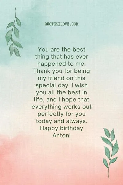 Happy Birthday Anton Quotes and Wishes