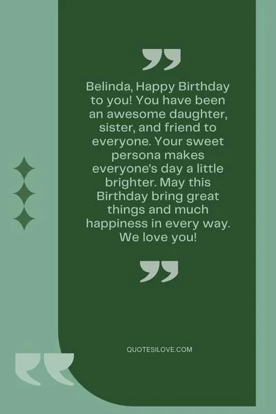 Happy Birthday Belinda Quotes and Wishes Happy Birthday Belinda Quotes and Wishes