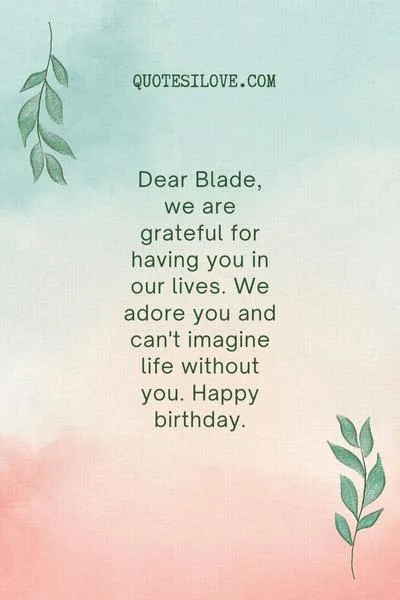Happy Birthday Blade Quotes and Wishes Happy Birthday Blade Quotes and Wishes