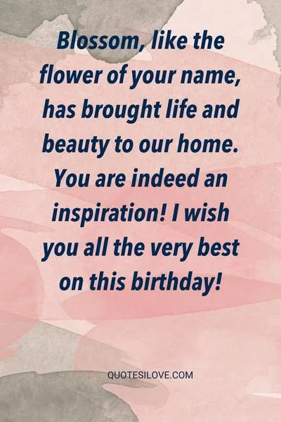 Happy Birthday Blossom Quotes and Wishes