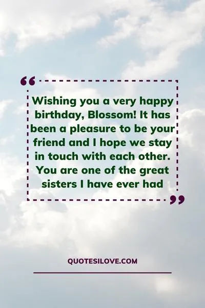 Happy Birthday Blossom Quotes and Wishes