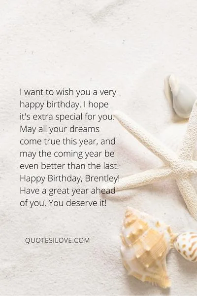 Happy Birthday Brentley Quotes and Wishes