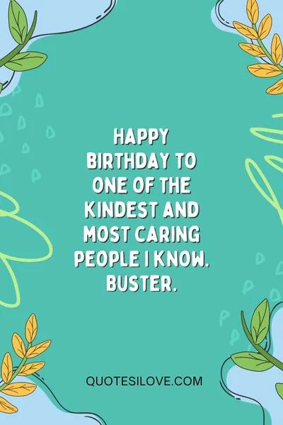 Happy Birthday Buster Wishes and Quotes