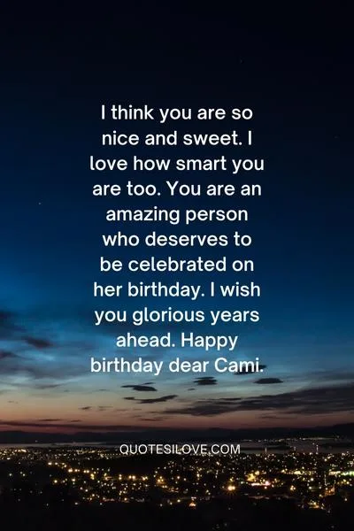 Happy Birthday Cami Quotes and Wishes