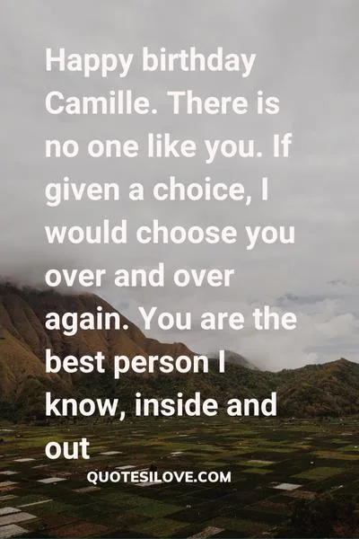 Happy Birthday Camille Quotes and Wishes