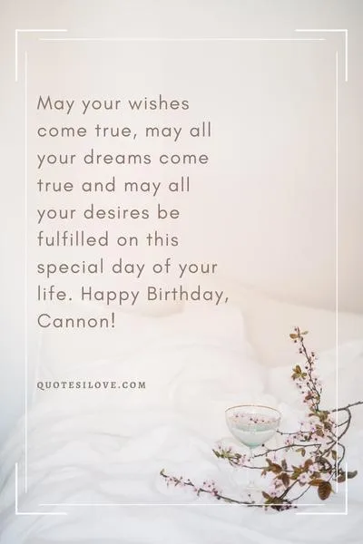 Happy Birthday Cannon Quotes and Wishes