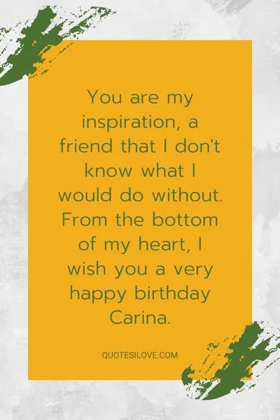 Happy Birthday Carina Quotes and Wishes