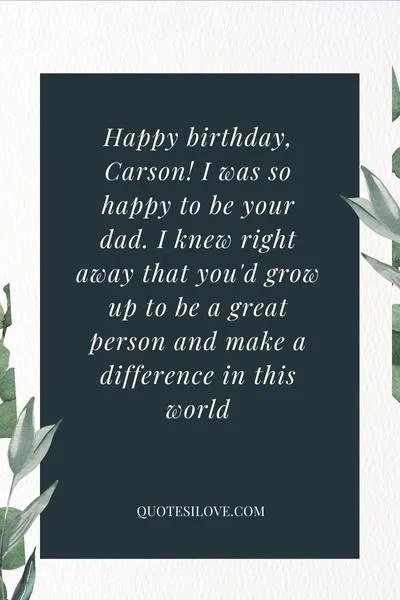 Happy Birthday Carson Quotes and Wishes Happy Birthday Carson Quotes and Wishes