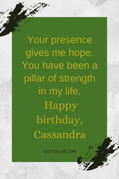 Happy Birthday Cassandra Quotes and Wishes