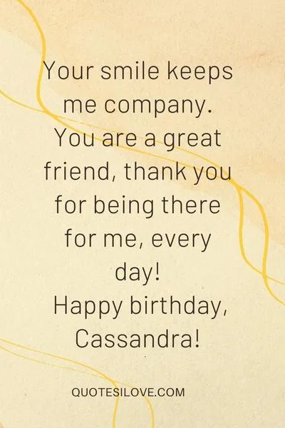 Happy Birthday Cassandra Quotes and Wishes