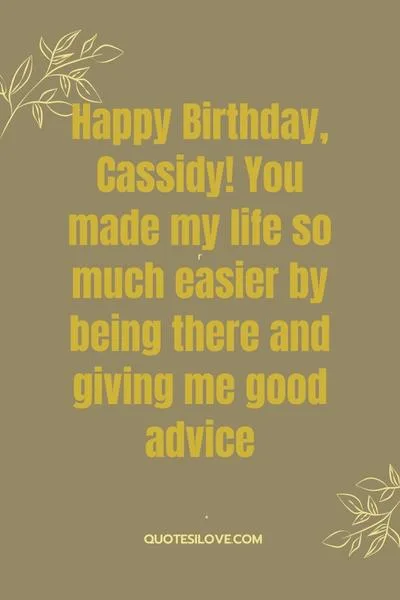 Happy Birthday Cassidy Quotes and Wishes Happy Birthday Cassidy Quotes and Wishes