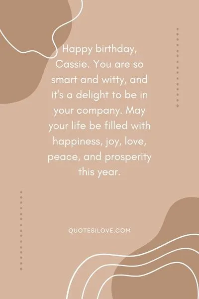 Happy Birthday Cassie Quotes and Wishes