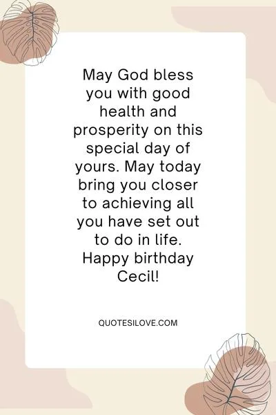 Happy Birthday Cecil Quotes and Wishes Happy Birthday Cecil Quotes and Wishes