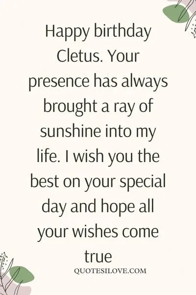 Happy Birthday Cletus Quotes and Wishes Happy Birthday Cletus Quotes and Wishes