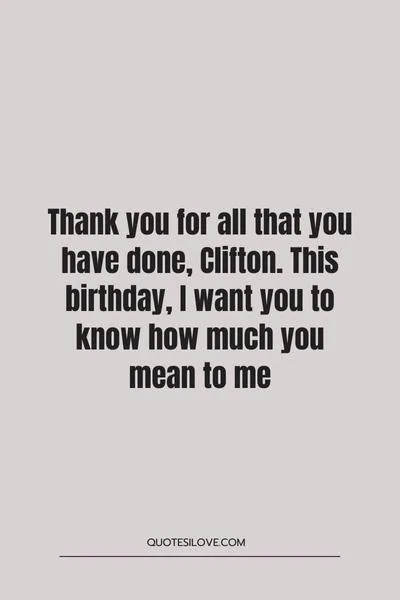 Happy Birthday Clifton Quotes and Wishes