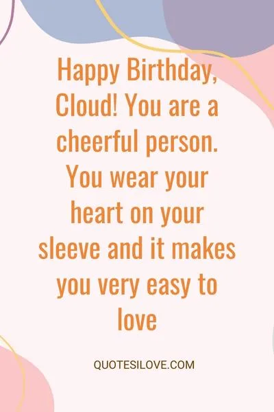 Happy Birthday Cloud Quotes and Wishes Happy Birthday Cloud Quotes and Wishes