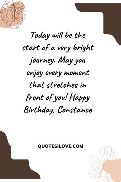Happy Birthday Constance Quotes and Wishes