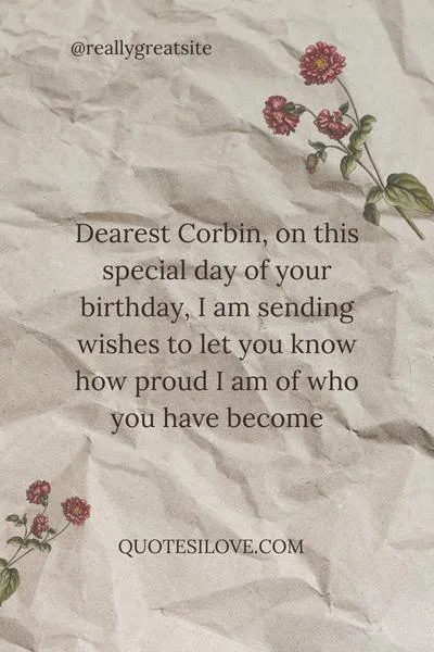 Happy Birthday Corbin Quotes and Wishes Happy Birthday Corbin Quotes and Wishes
