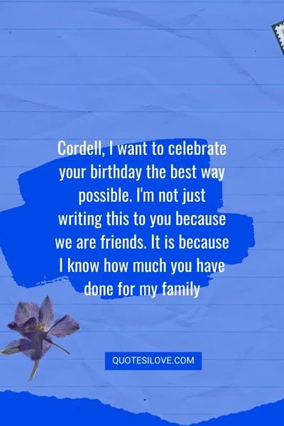Happy Birthday Cordell Quotes and Wishes Happy Birthday Cordell Quotes and Wishes