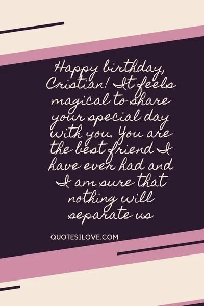 Happy Birthday Cristian Quotes and Wishes