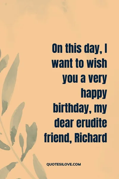 Happy Birthday Richard Wishes and Quotes