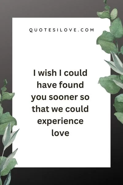 I Wish I Could Have Found You Sooner Quotes