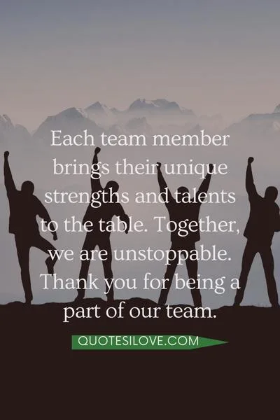 Appreciation Quotes for Team Members