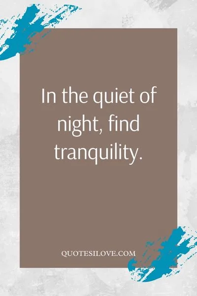 Calmness of the Night Quotes