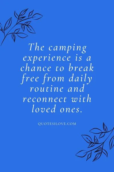Camping Experience Quotes