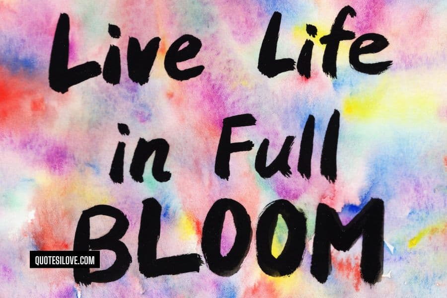 Live Life In Full Bloom Quotes