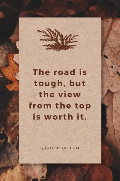 The Road Is Tough Quotes