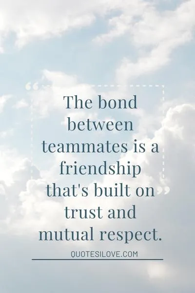 Teammate Friendship Quotes Teammate Friendship Quotes