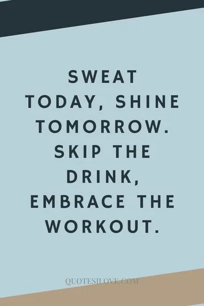 Workout Quotes Drinking