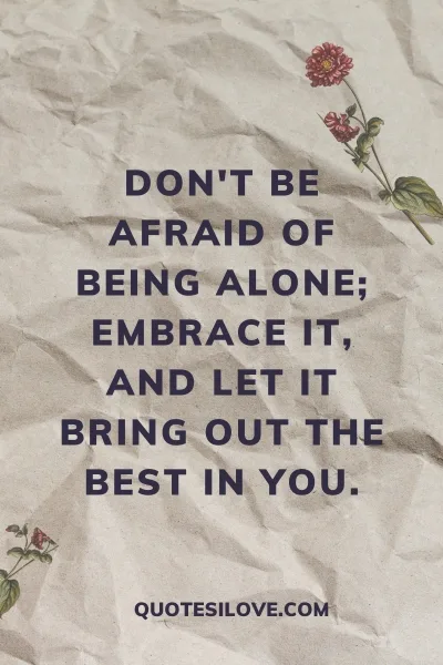 Alone Lady Quotes ()